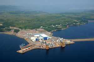 Cow Head Fabrication Facility in Marystown