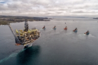 Hebron Commences Tow of Platform